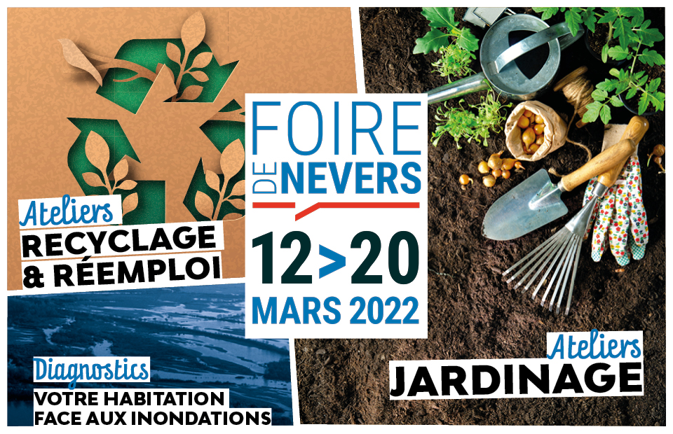 Colette Sautière, Présidente du CTRC de Bourgogne vous invite à venir participer aux ateliers sur la Foire de Nevers du 12 mars au 20 mars 2022, notamment les "Ateliers Recyclage et réemploi" pour les consommateurs sensibles à l'écologie