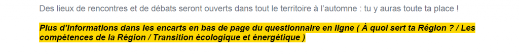 Colette Sautière, Présidente du Centre Technique Régional de la Consommation, propose à toutes les personnes entre 15 et 25 ans de répondre à ce questionnaire disponible sur la plateforme du Conseil Régional Bourgogne-Franche-Comté "Je participe", en collaboration avec le CESER Bourgogne-Franche-Comté. Les jeunes ont la parole en Bourgogne-Franche-Comté ! Merci pour votre participation!